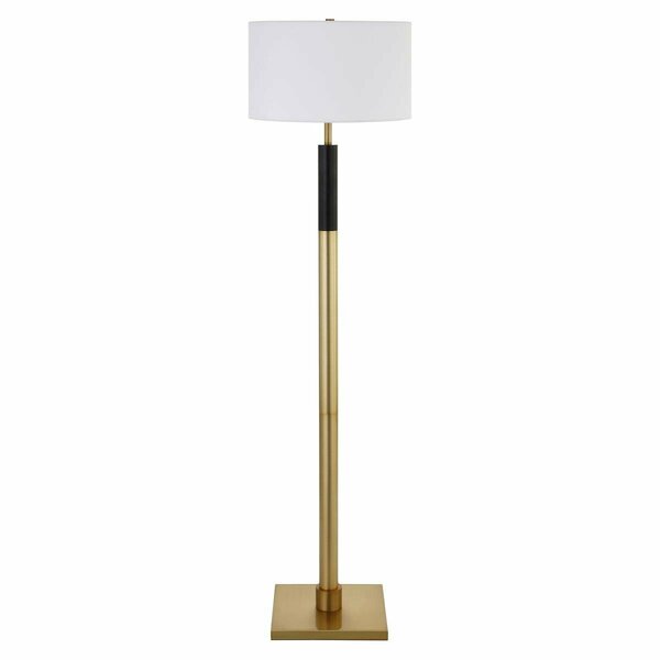 Hudson & Canal Henn &amp; Hart  Teagan Two-Tone Brass &amp; Black Floor Lamp FL0729